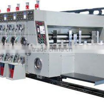 HIGH-SPEED CORRUGATEO CARTON PRINTING PRESSING SLICING CORNERAND GROOVING MACHINE