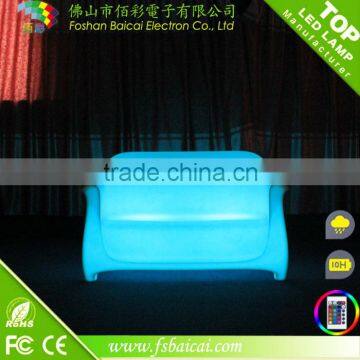 16 Colors Change Bar Sofa Waterproof Plastic Lighted Led Sofa