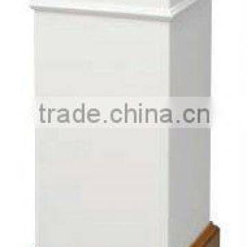 Two-tone style Wooden square brown top white finish church flower stand / White church furniture