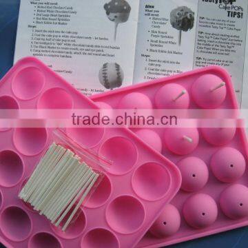 silicone lollipop mould silicone cake pops