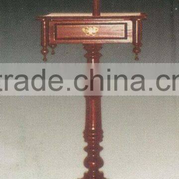 Shaving Stand with Drawer Mahogany Indoor Furniture