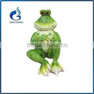 hot sale resin sitting frog statues for garden decorative