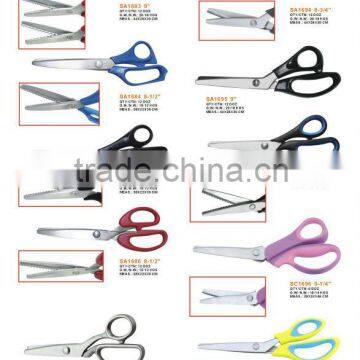 9" Long ABS handle Strong Pinking Scissors