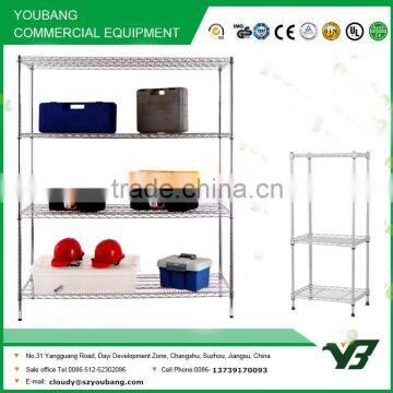 2015 hot sell NSF 150KGS 72x24 inch heavy duty 4 layer chrome wire shelves (YB-WS058)