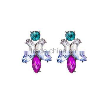 2016 New Collection Women Shinning Red Crystal Earring for free sample