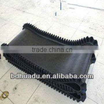 wave shape raised edge conveyor belt with high quality