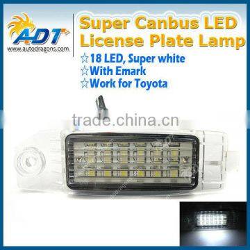 Super Canbus 6000K super white license plate lamp for Hiace for Regiusace for Vanguard