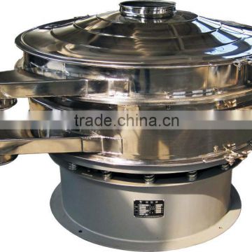 Dust tight food powder vibratory screener