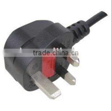 13A fused moulded UK plug Power Cord With BSI RoHS approval