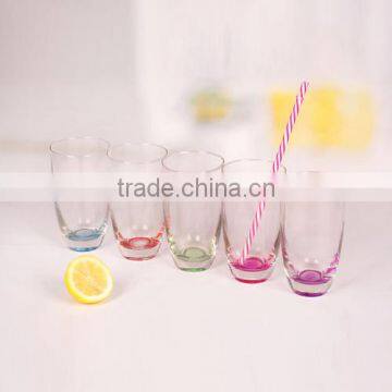 fancy glass cupping set with based color