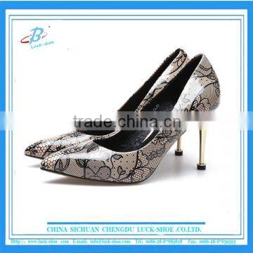 Fashion sexy lady high heel dress shoes for customize