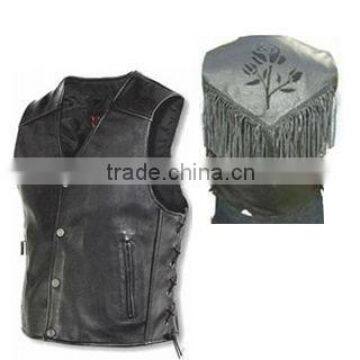 DL-1576 Leather Biker Vest, Biker Leather Vest