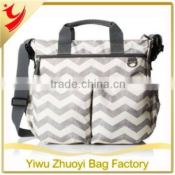 Chevron Baby Diaper Nappy Bag with Mesh Side Pockets