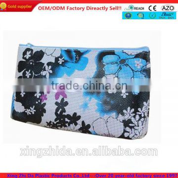 Promtional PU folwer cosmetic pouch