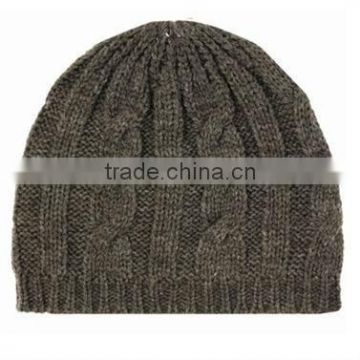 Cable Knitted Solid Color Fashion Winter Beanie