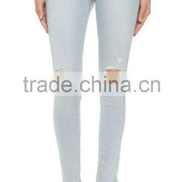 High Quality Cotton Spandex Ladies High Waist Denim Jeans