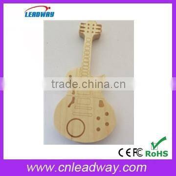 wood usb stick wholesale guitar usb flash drive with engraved laser logo 128mb to 64gb