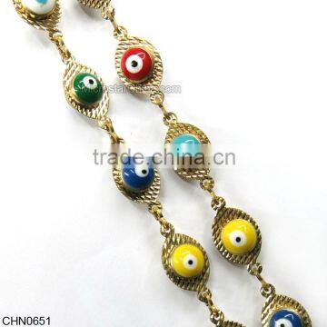 Wholesale Eye Shaped Brass Chain For Jewelry