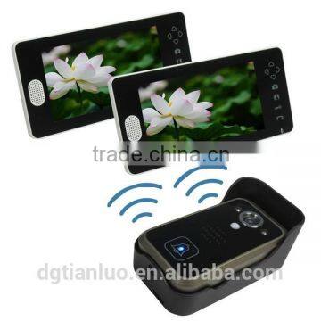 Wireless Digital 1 Camera 2 Monitor Video Door Phone System