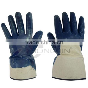 Heavy Duty, Wide Cuff, Open-Back Nitrile Coated Work Gloves