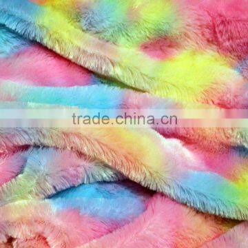 multi color PV plush fabric for teddy bear