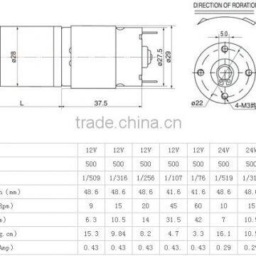 20mm Shaft Length 24Volt 60rpm PMDC Planetary Gear Motor photo-6