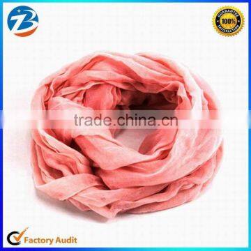 Cheap Fashion Plain Color Viscose Cotton Loop Scarf for Lady photo-3