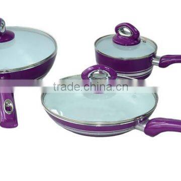 6pc Sceramic Coating Aluminium With Lid Soup Pot Frying Pan The Milk Pot photo-2