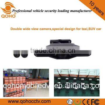 Double Lens wide angle Car Camera with 130 degree Viewing Angle for Rear and front road Viewing