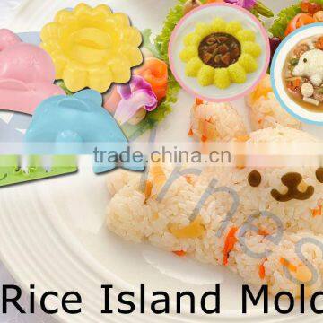 food items kitchen tool hobby children gift sushi moulds curry and rice bowl rice mold japanese kitchenware rice island mold