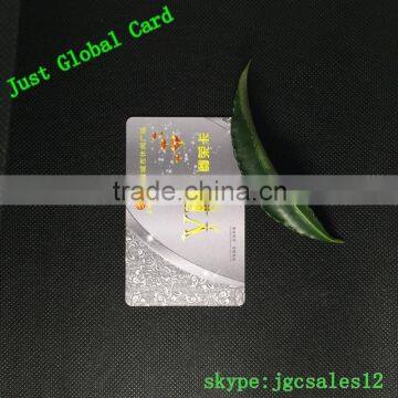 Silver shinning background CR80 size PVC card RFID card