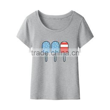 Manufacturer China Custom Women's Clothing Cotton Loose Bluk t- Shirt Printer for Sale photo-4
