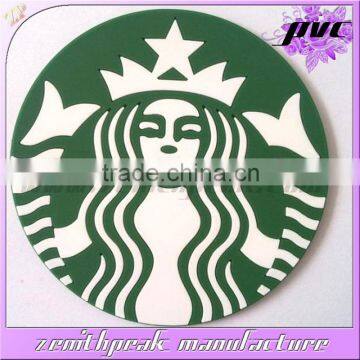 Cheap Promotional Custom Logo New Design Round Cup Mat Soft PVC Coaster