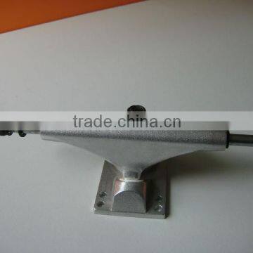 Silver skateboard truck