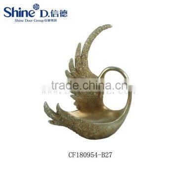 Polyresin Swan shape fruit plate artwork decorative hotel plate