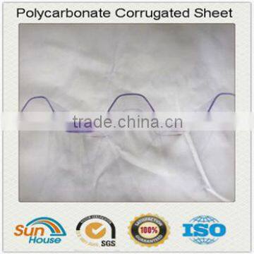 0.8/1/1.5mm clear corrugated polycarbonate sheet