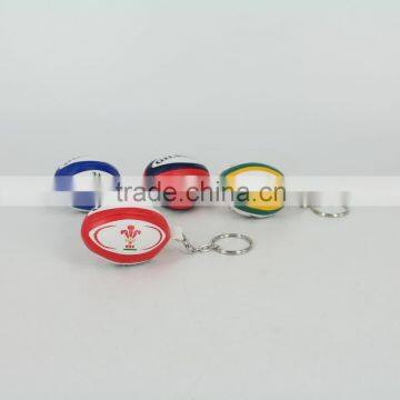 Promotion Cheap Cute Rugby Ball Keychain,2016 Promotional pu Mini Rugby Ball Stress Ball Keychain photo-6