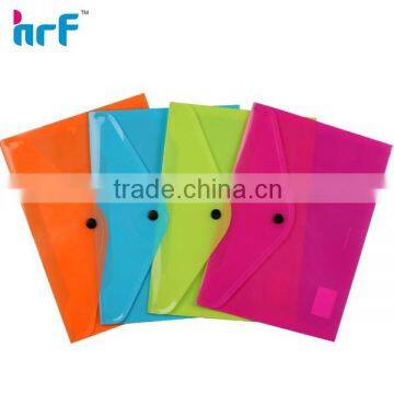 Transparent colorful plastic file folder