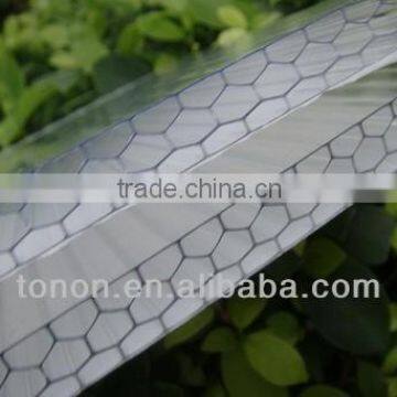 6mm-14mm bayer material plastic honeycomb panel PC41 polycarbonate honeycomb sheet