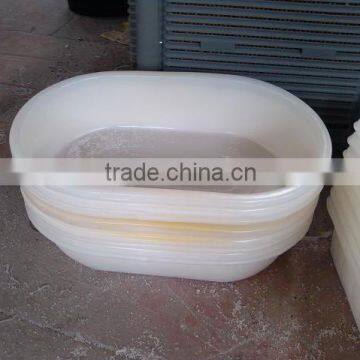 Chinese rotomolding plastic small rectangular hot oval shape wash tubs for bath