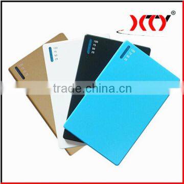 1.Ultra thin 4.5mm credit card power bank with LED indicators hot selling product high capacity 1800mah