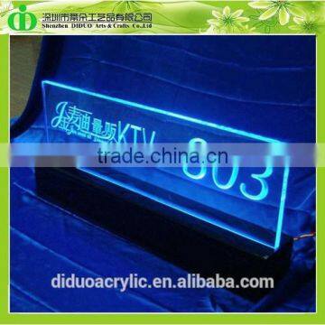 DDB-0070 Trade Assurance Shenzhen Factory Wholesale Acrylic Led Light Nameplate