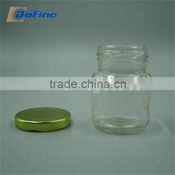 90ml Clear Glass Wide Mouth Mini Jars/ Hot Sauce Jars/ Caviar Jars With Metal Caps photo-2