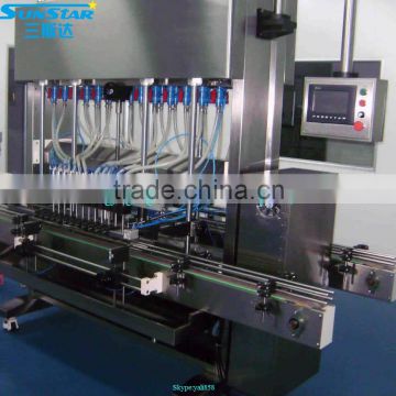 Automatic linear type sauce packaging machine for olive cooking sunflower oil in bottle barrel or jar can