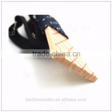 Special Fashion Beautiful Handmade Designer Beech Wood Bow Tie With Cotton Strap photo-3
