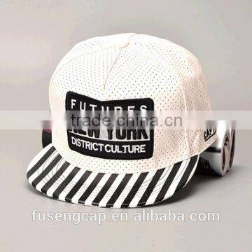 Black Leather 6 Panel Snapback Customize Cap Hat Custom photo-3