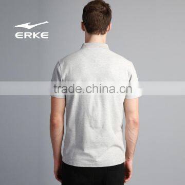 ERKE Simple Mans Polo Shirt Summer Shtort Sleeve Mens Basical Polo t Shirt Colorful Polo Comfortable Cotton Fabric White Black photo-3