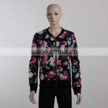 F5W20107 Women Floral Printed Bomber Jackets