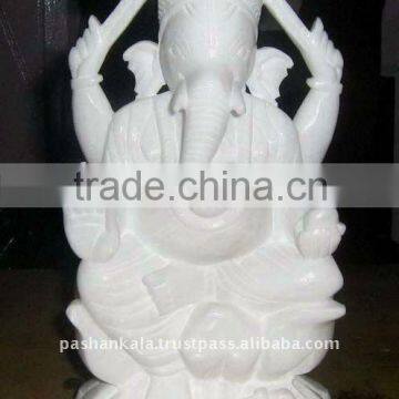 White Marble Ganesha Statue