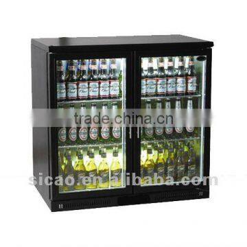 208Liters Compressor Two Doors Beverage Cooler Display Refrigerator